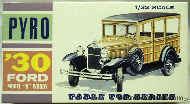 Pyro 1/32 1930 Ford Model A Woody Wagon, C306-60 plastic model kit